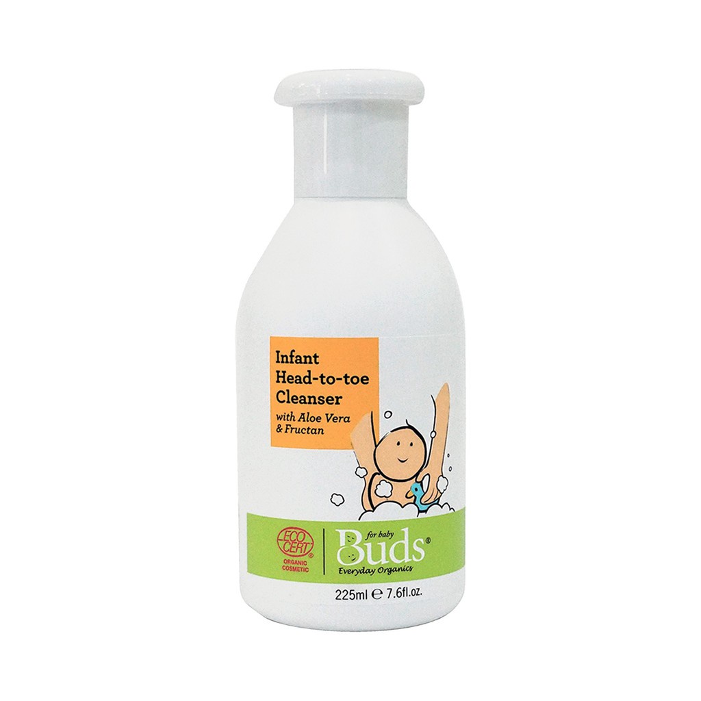 CBK - Buds Organics Everyday Head To Toe Cleanser 225ml 425ml - Sabun Sampo Mandi Perawatan Kulit Bayi dan Anak