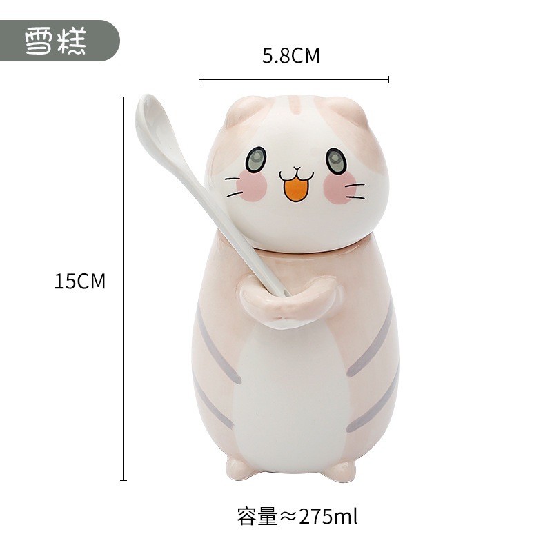 mug dan patung lucu kucing berbagai variasi unik dan lucu bahan keramik import dengan kotak dan streofoam packaging-5