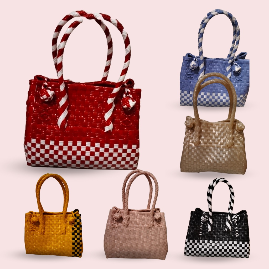 Tas Jali Pety Kancing Dua Ukuran Kecil/ Tas Jali Anyaman Premium Mini/ Tas Jali Premium Kecil/ Tas A