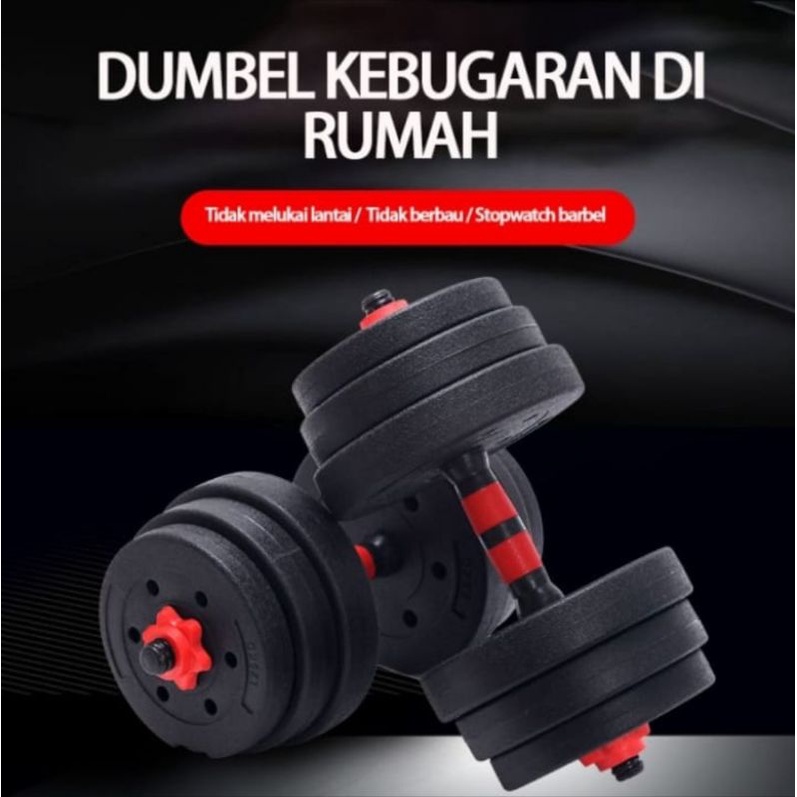 Jual Dumbbell Set Peralatan Fitness Barbel Set 20kg Dengan Perlindungan ...