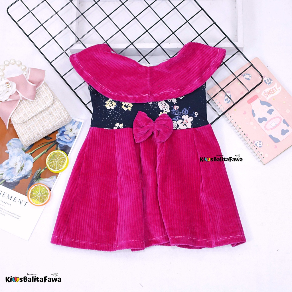 Dress Najwa uk 2-3 Tahun / Dres Balita Anak Perempuan Gaun Pesta Grosir Import Baju Cewek Yukensi