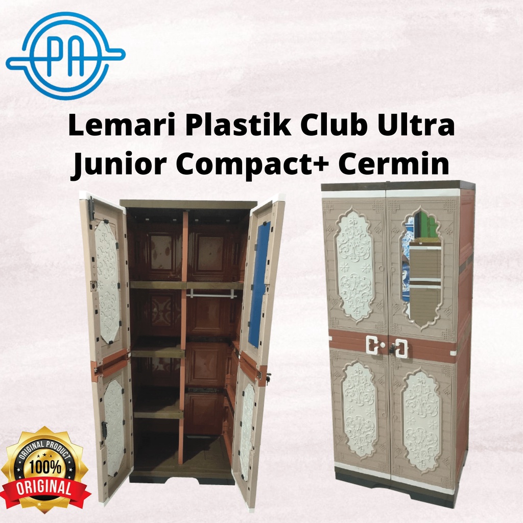 Lemari Plastik Hanger Club Ultra Junior Compact Kombinasi Rak+Hanger+Cermin