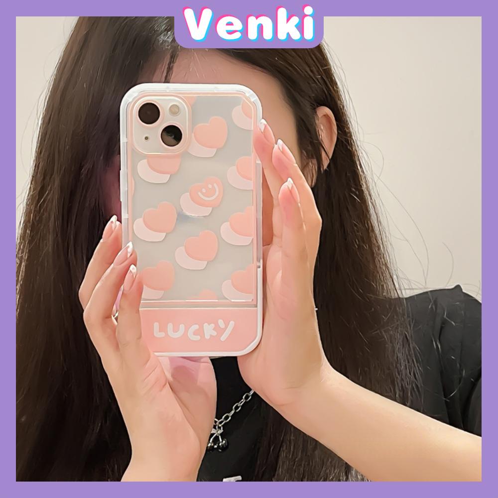 iPhone Case with Invisible Folding Stand Silicone Soft Case Airbag Shockproof Protection Camera Pink Cute Compatible For iPhone 11 Pro Max 13 Pro Max 12 Pro Max 7Plus xr XS Max