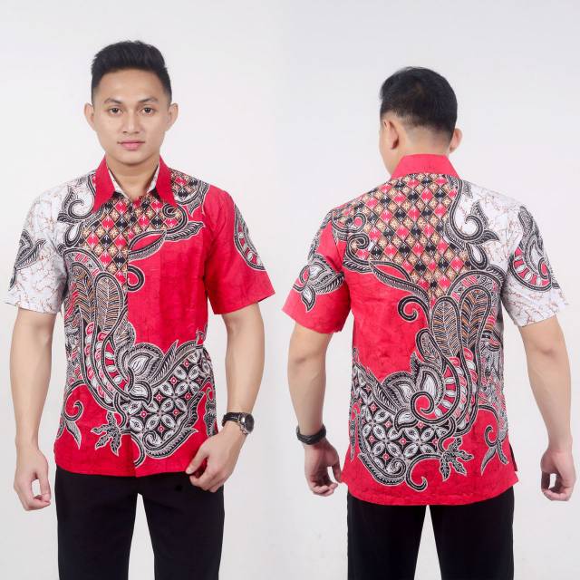 Kemeja Batik Lengan Pendek / Hem / Sragam Kantor / kondangan / baju Pria dewasa /  formal / Kasual