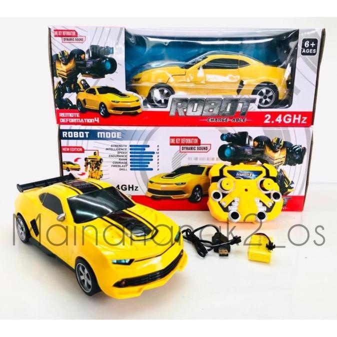 REMOTE CONTROL 2IN1 DEFORMATION BUMBLEBEE MOBIL ROBOT TRANSFORMER RC M