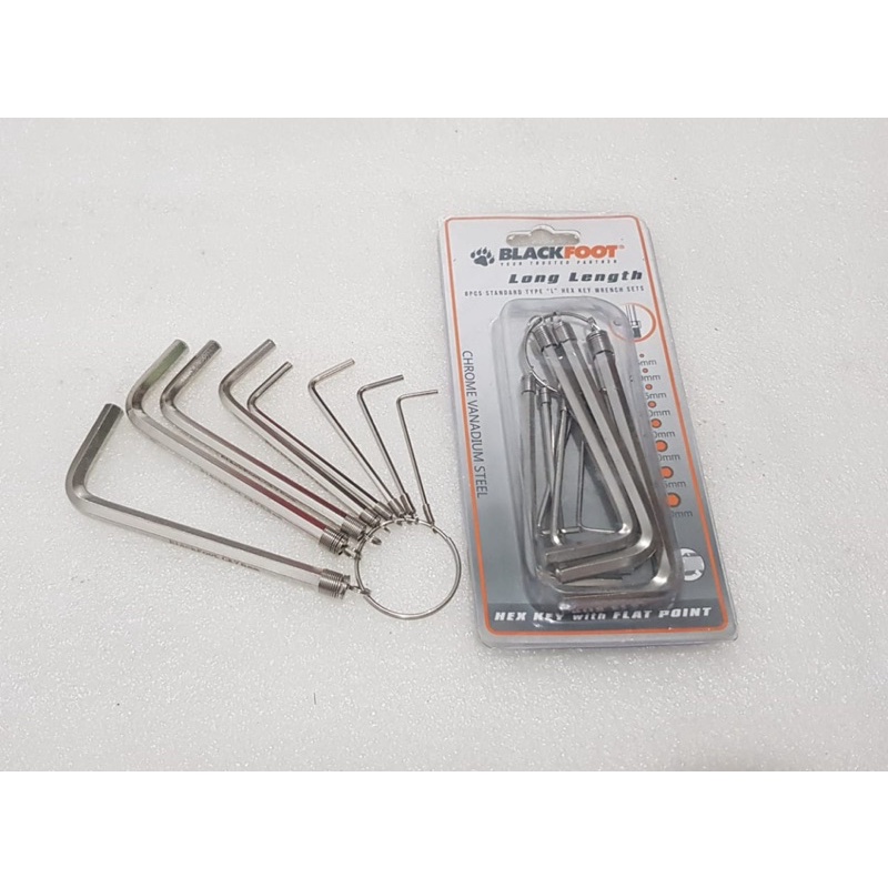 Kunci L pendek Blackfoot set 8pcs