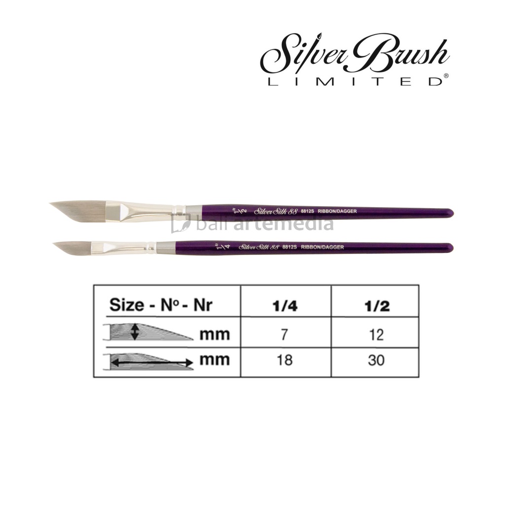 Silver Brush Silk 88 - Ribbon / Dagger 8812S