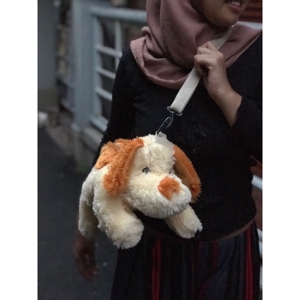 Tas Slempang Boneka Noni Bulu Tebal