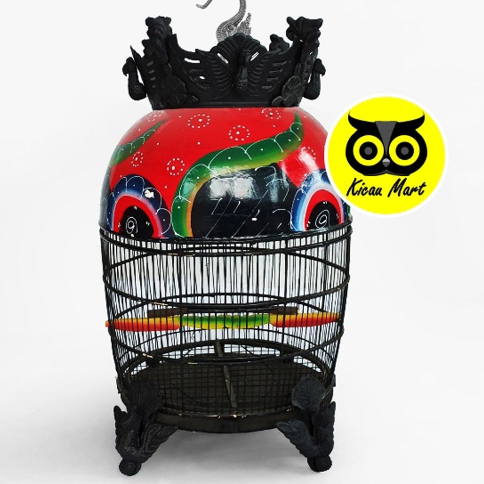 Obral Menarik Mahkota Kandang Perkutut Full Set + Kaki Tebok Sangkar Blacked Klasik Mahkota Sangkar 