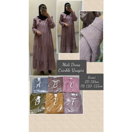Midi Dress Crinkle Uragiri murce