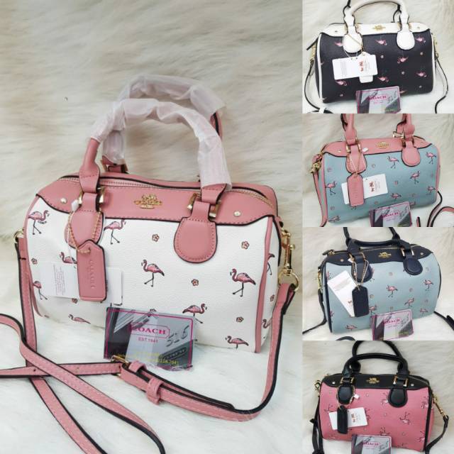 COACH BENNET FLAMINGO SPEEDY BAG TAS TANGAN SELEMPANG SLING BAG