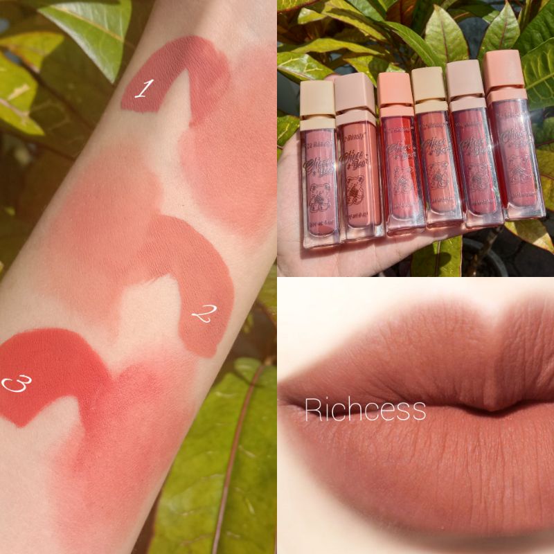 [BISA PILIH WARNA][ORIGINAL THAI] LIP CHOCO BEAR KISS BEAUTY / KISS BEAUTY COKLAT / LIPCREAM LIPGLOSS KISS BEAUTY