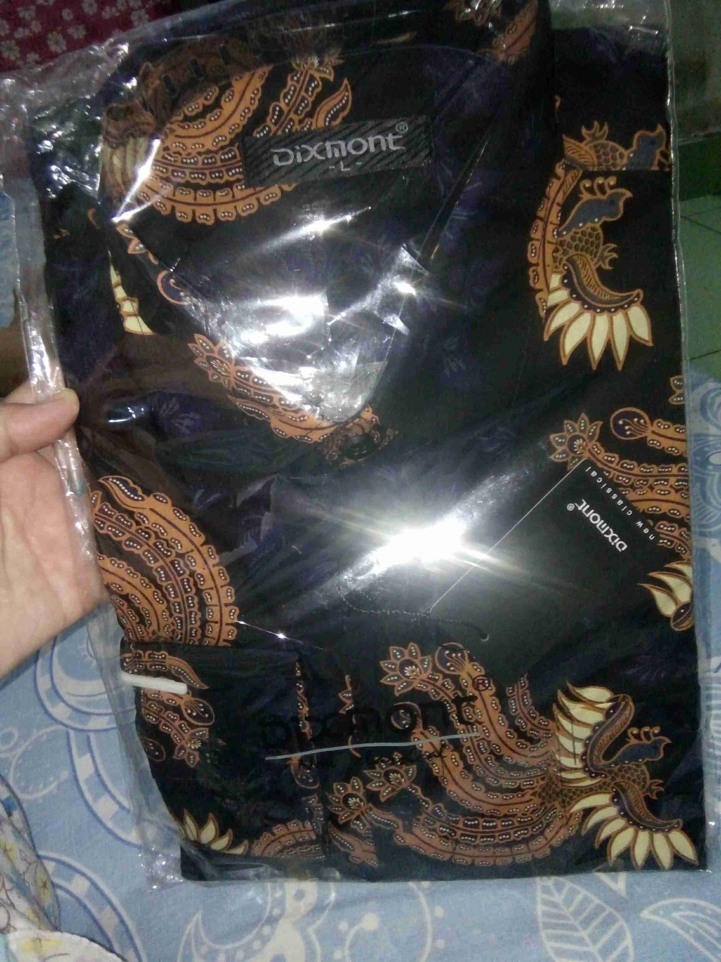 Kemeja Batik Pria Lengan Panjang Bl20 Katun Motif Modern Dixmont Semi Slimfit Premium