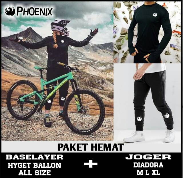 Baselayer panjang jersey sepeda road bike celana mancing manset gunung baselayer lengan panjang