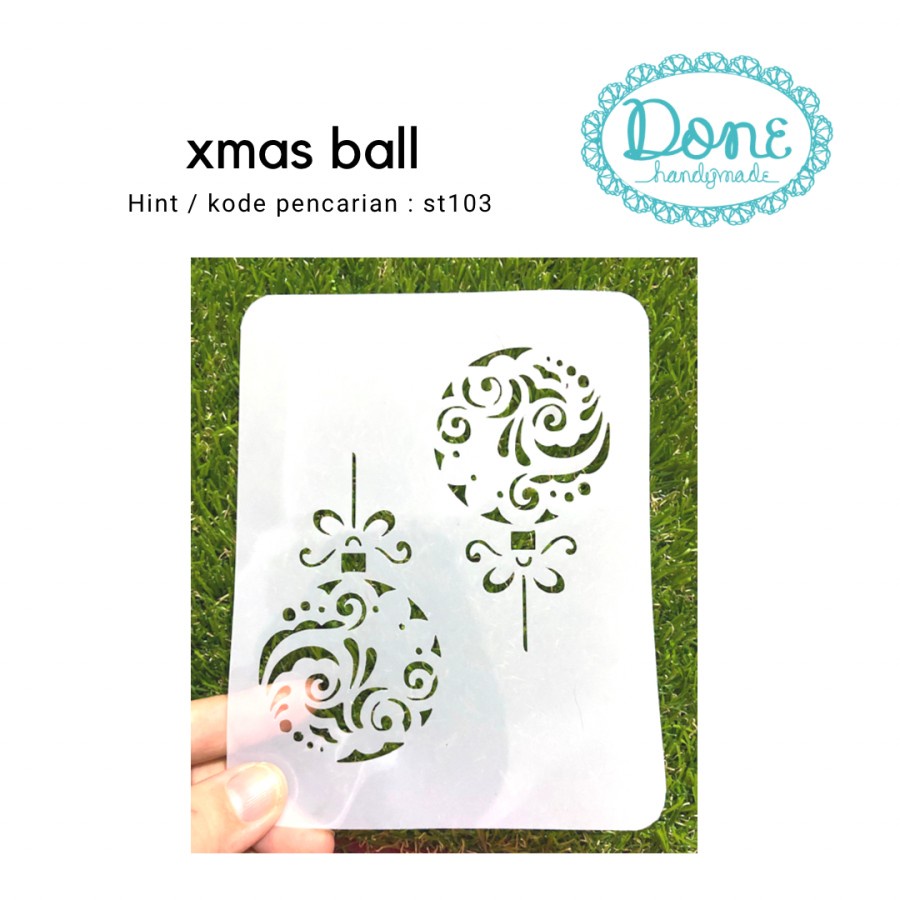 Christmas ball stencil natal dekorasi scrapbooking stencil st103