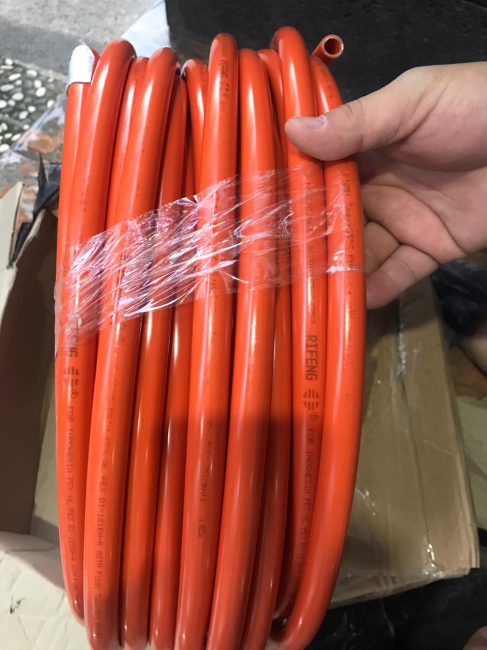 Pipa Air Panas 1/2 X 1 Mtr (rifeng) - Pe(x) Multilayer Orange B1216