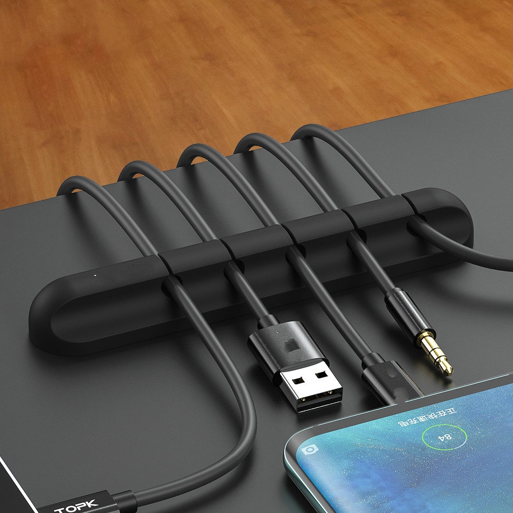 Hot Sale/1/5Pcs Self-adhesive Silicone USB Cable Winder/Charger Wire Desktop Tidy Cable Organizer/Klip Pengatur Pemegang Kabel Untuk Mouse Headphone Wire Organizer