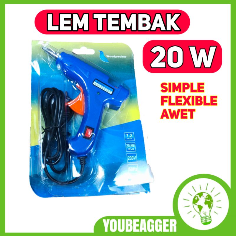 Lem tembak 20 Watt untuk DIY dan praktek kerajinan