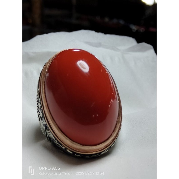 batu cincin akik merah marjan