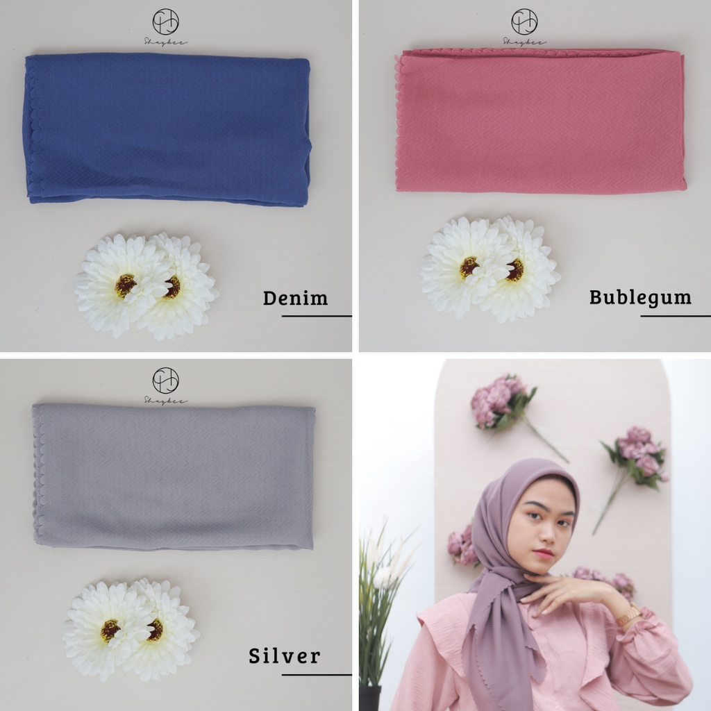 Hijab Potton Venus Segiempat | Bahan Pollycotton Venus | Hijab Daily By Shaybee.id-5