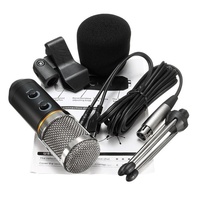 Mic MK F200TL Condenser Microphone 3.5mm dengan Stand Mic