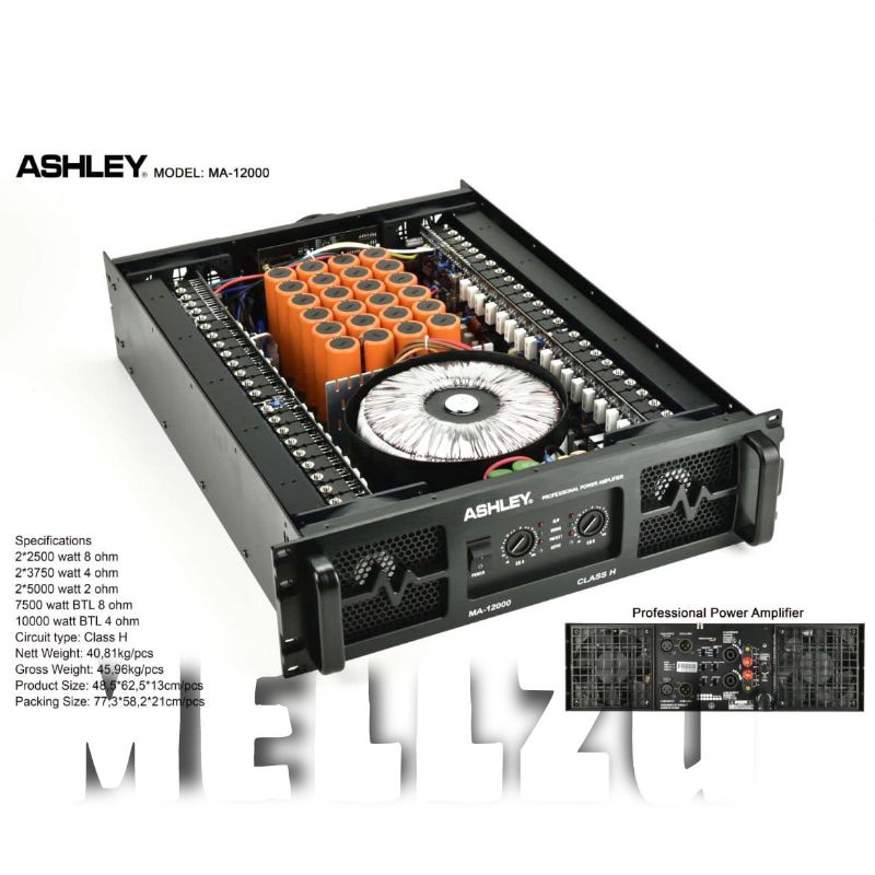 Power Ashley MA 12000 Original Amplifier MA12000 Class H