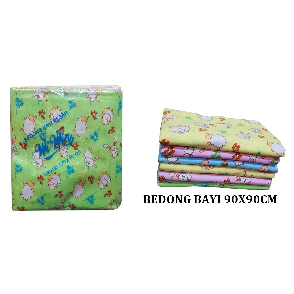 bedong bayi kain selimut bayi katun ukuran besar 90x90cm isi 6 Makassar