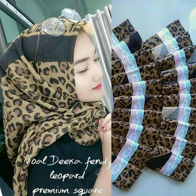 Kerudung/hijab Voal Deeka Fendy Leopard.