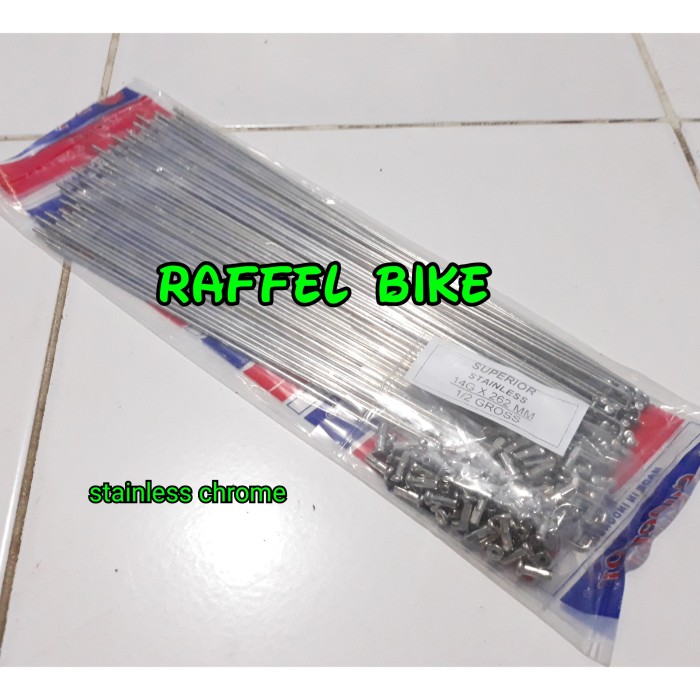 TERMURAH. JARI-JARI 26 STAINLESS CHROME. JARI-JARI SEPEDA VELG 26