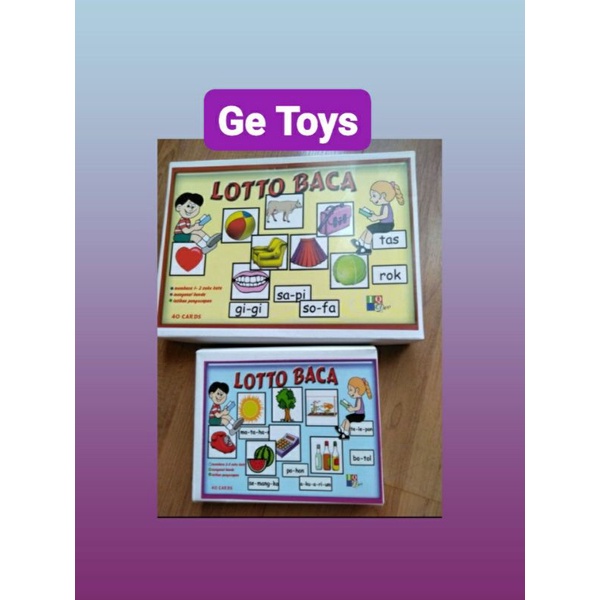 Ge Toys Lotto Baca Kuning dan Lotto Baca Biru/Alat Bantu Terapi Wicara/IQ Development