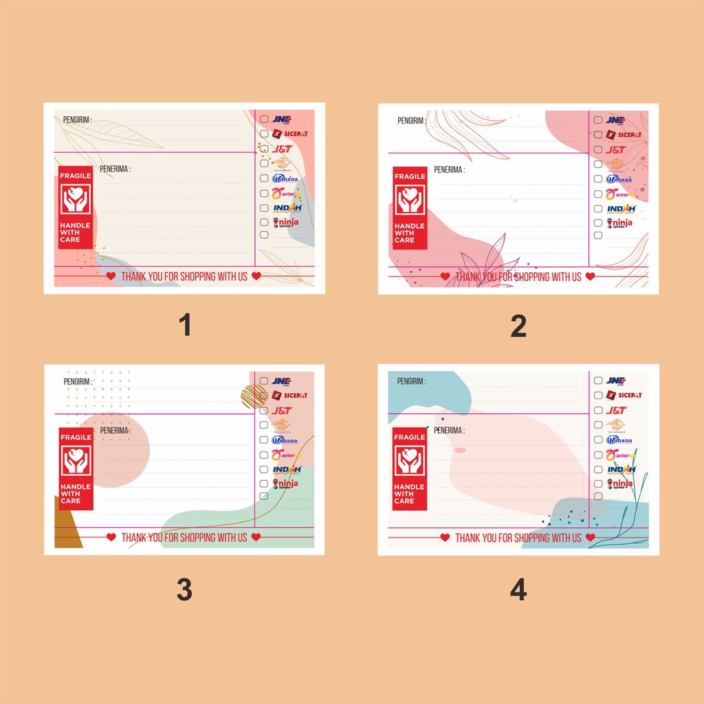 

Label Shipping Pengiriman Olshop / Label Alamat Ready Stock Harga Murah