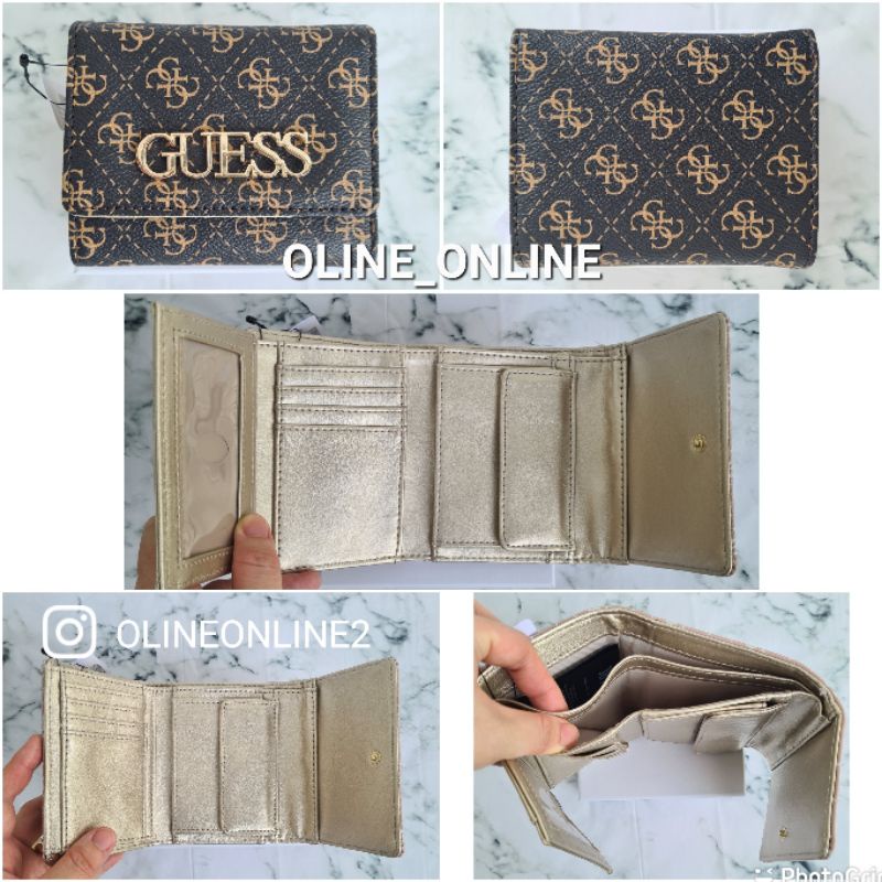 Dompet uptown trifold lipat tiga gs medium size wallet women with coin logo wallet