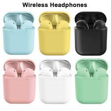 Earphone Bluetooth InPods TWS i12 Macaron Headset Wireless bt v5.0