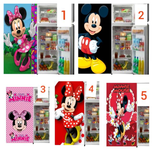 Wallpaper sticker kulkas wallpaper sticker mickymouse wallpaper kulkas1 pintu dan 2 pintu  sticker