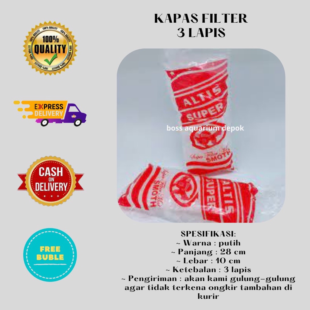 kapas filter aquarium kapas busa filter