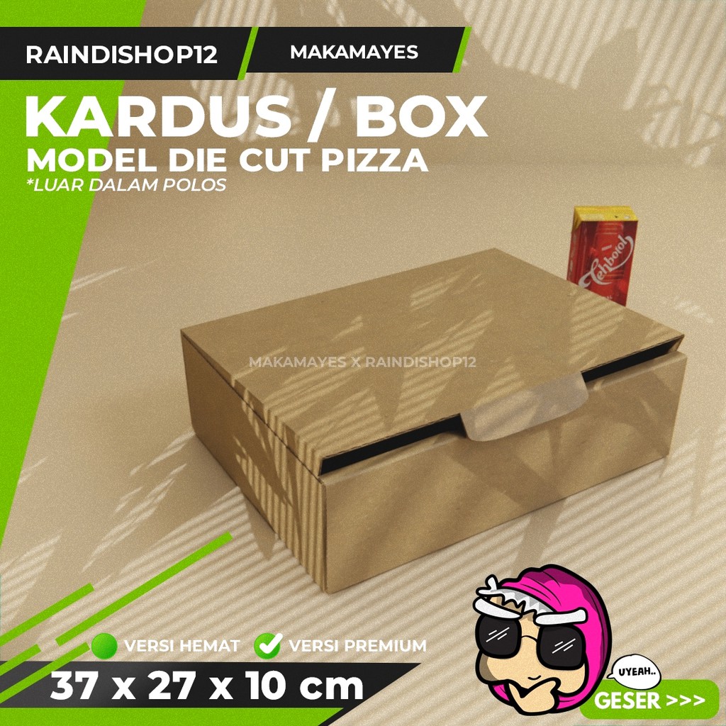 

(MIN 3 PCS) BOX 37 X 27 X 10 CM KARDUS DIE CUT PIZZA KEMASAN PACKAGING KADO