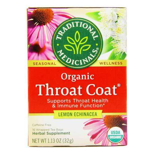 

Teh Traditional Medicinals Throat Coat Original Lemon Echinacea 16 x 2 Gram