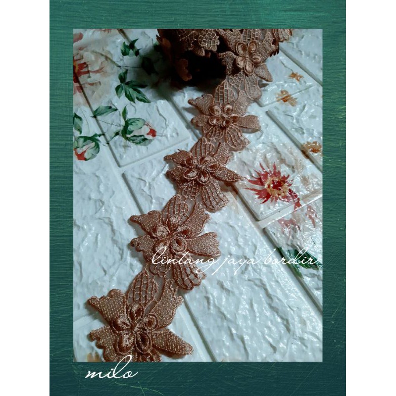 renda bordir roll aplikasi bunga viola