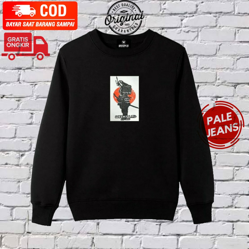 PALE JEANS Sweatshirt JAPAN EDITION / CREWNECK JPN / Sweater Oblong Jepang Original Distro Pria.-4