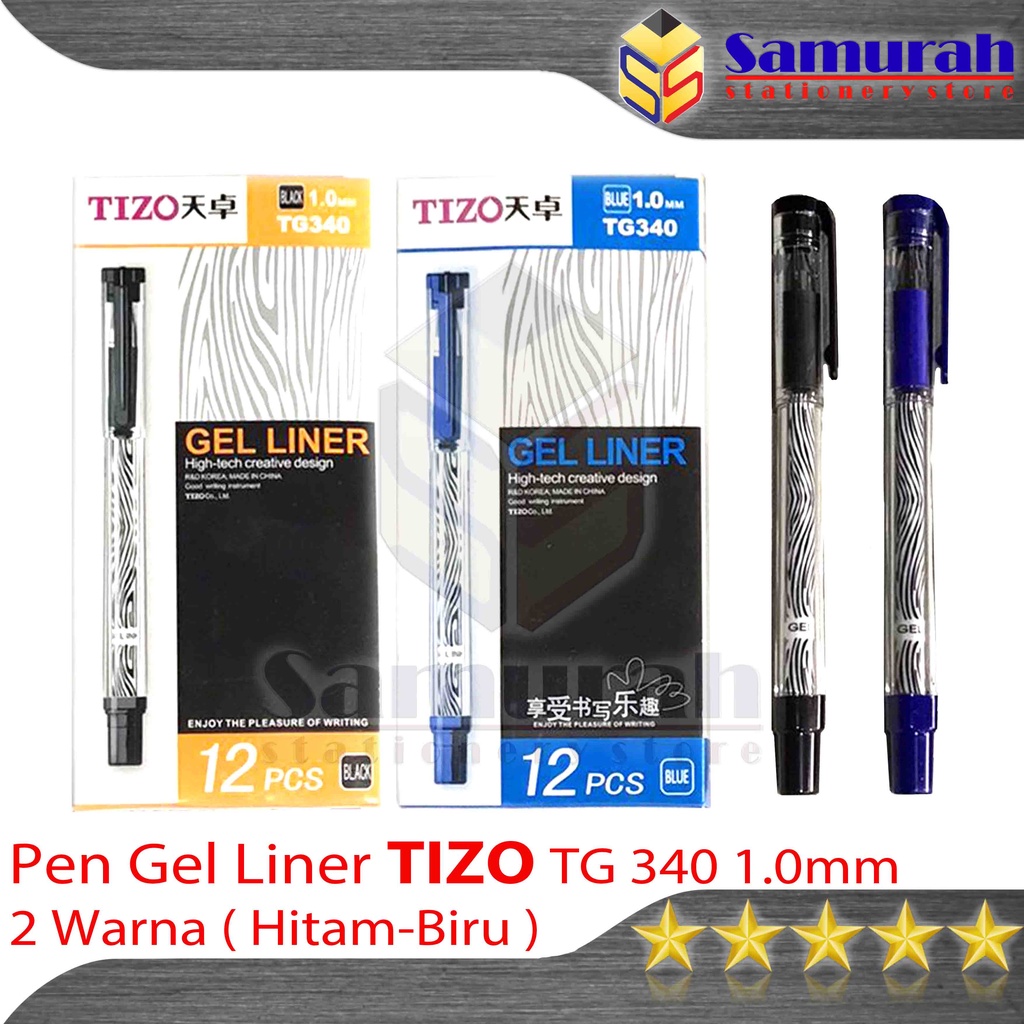 

Pen Gel Liner TIZO TG-340 1.0 mm / Ballpoint Cair Tebal 1 mili TG 340 / Pulpen GelLiner Cabut