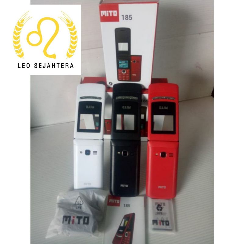 HP lipat murah mito 185 dual sim bs radio ad kamera Bluetooth bisa memori garansi resmi 1 tahun