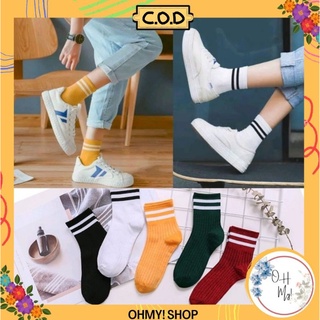 [ COD ] KAOS KAKI PANJANG WANITA PRIA UNISEX MOTIF GARIS STRIP OLDSCHOOL SKATE SIMPLE GAYA KOREA / KAOS KAKI WANITA DI ATAS MATA KAKI POLOS GARIS SIMPLE / KAOSKAKI OLAHRAGA KAUS KAKI SEKOLAH / KAOS KAKI PRIA