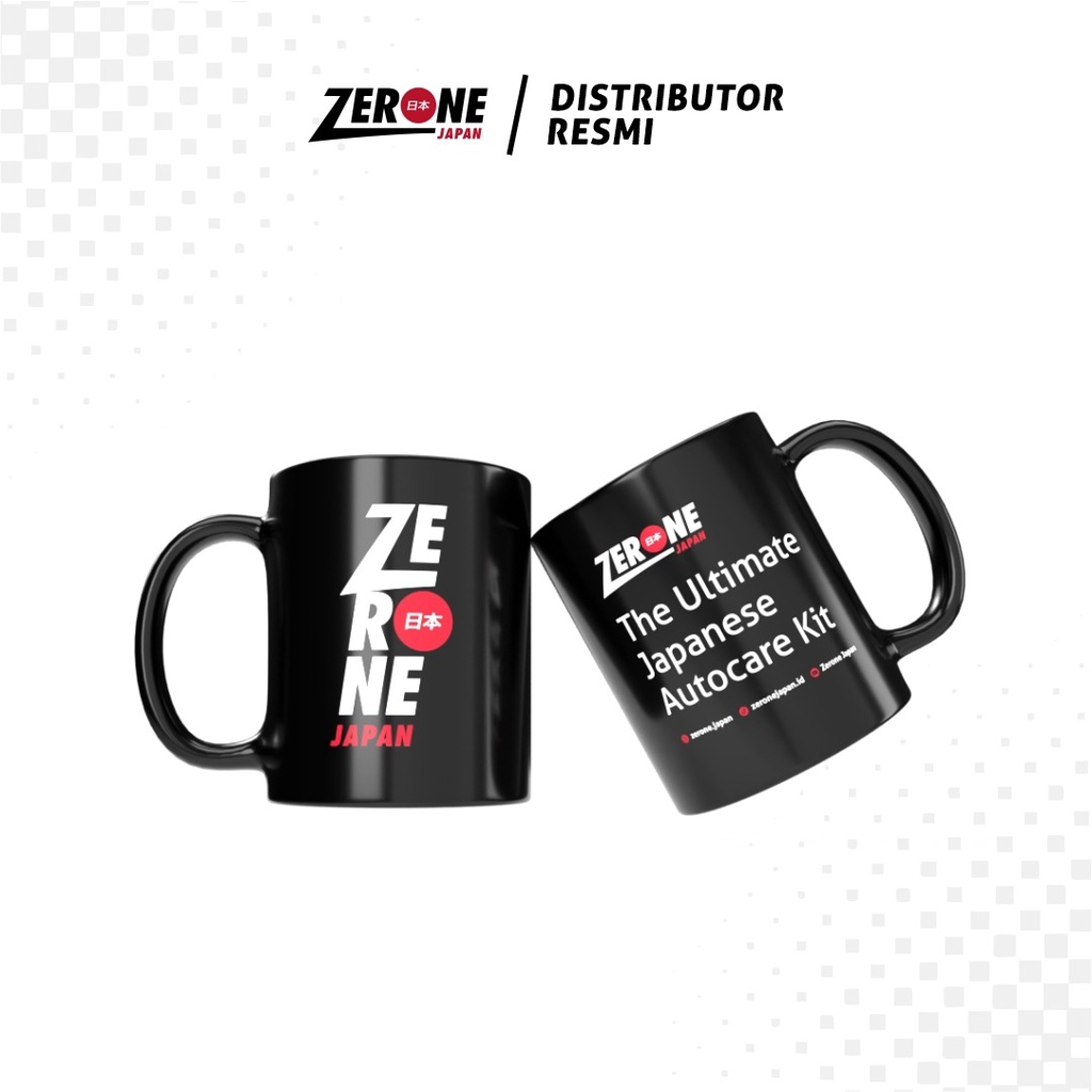 Mug Gelas Cangkir Tahan Panas by Zerone Japan Microwave Friendly Warna Hitam