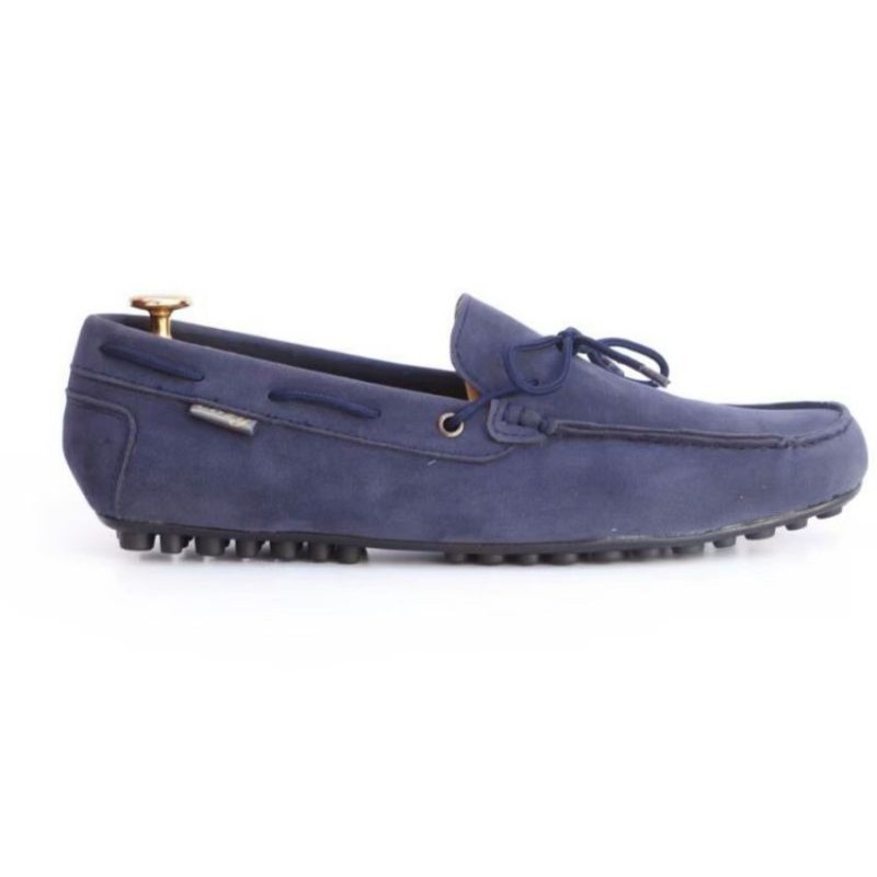 ZAPATO NAVY |WOLF x COZY| Sepatu Kasual Pria Kantor Kerja Loafers Kulit Suede Sepatu Simpel Keren