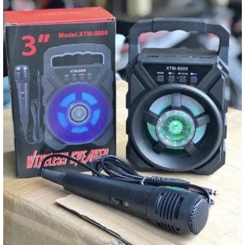 Speaker spiker wireless bluetooth 5009 RGB portable plus mic