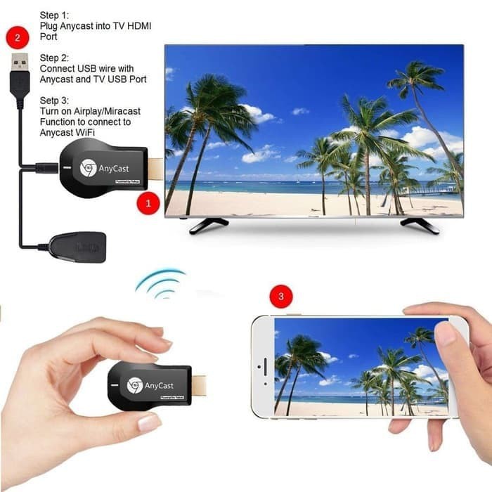 Anycast Dongle HDMI WiFi Termurah - Dongle Anycast TV WiFi Receiver