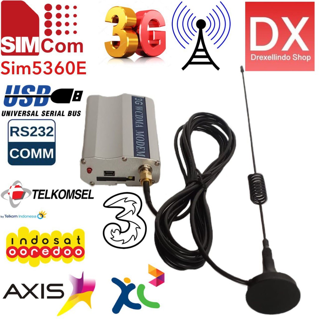 MODEM SMS GSM 3G SIM5360 USB RS232