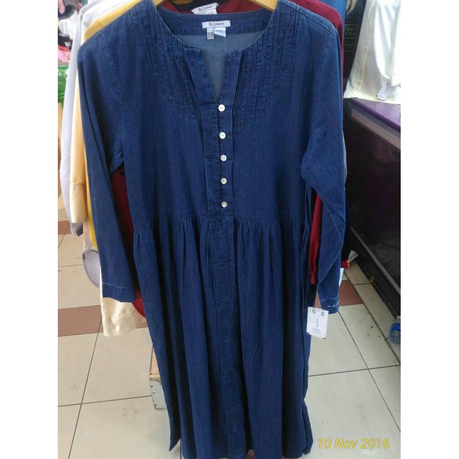 Gamis Denim Le Couture Cuci Gudang 