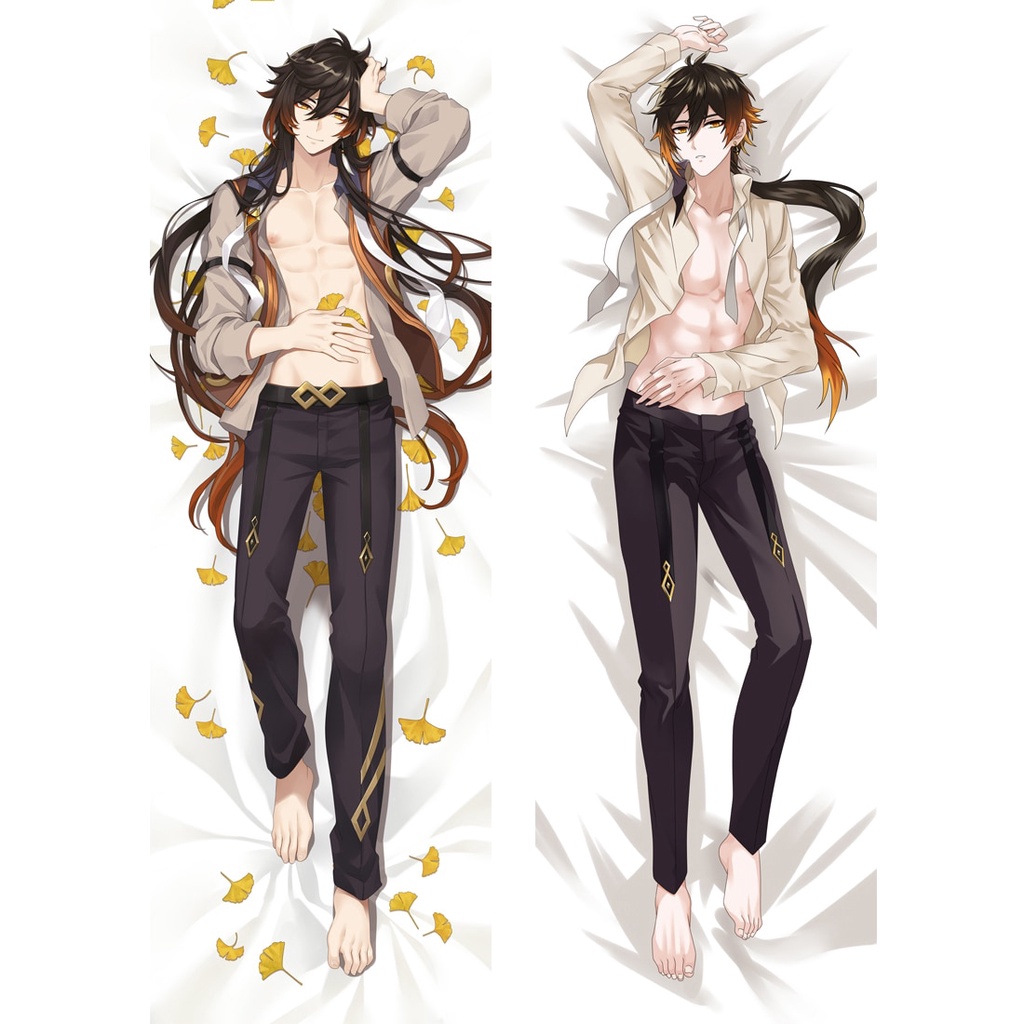 PREORDER Game Genshin Impact Morax Zhong Li Cosplay Pillow Case Dakimakura Costume Otaku Hugging Bod