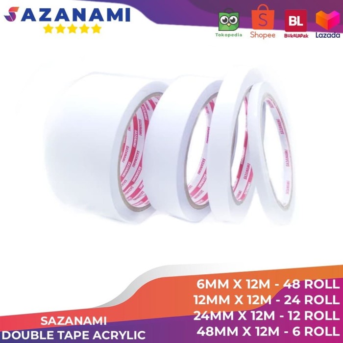 

Bagus Double Tape Kertas Sazanami 12M Double Side Tape Diskon